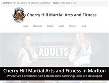 Tablet Screenshot of cherryhillmartialartsandfitness.com